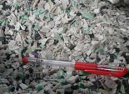 各種プラスチック破砕後 各種プラスチック破砕後